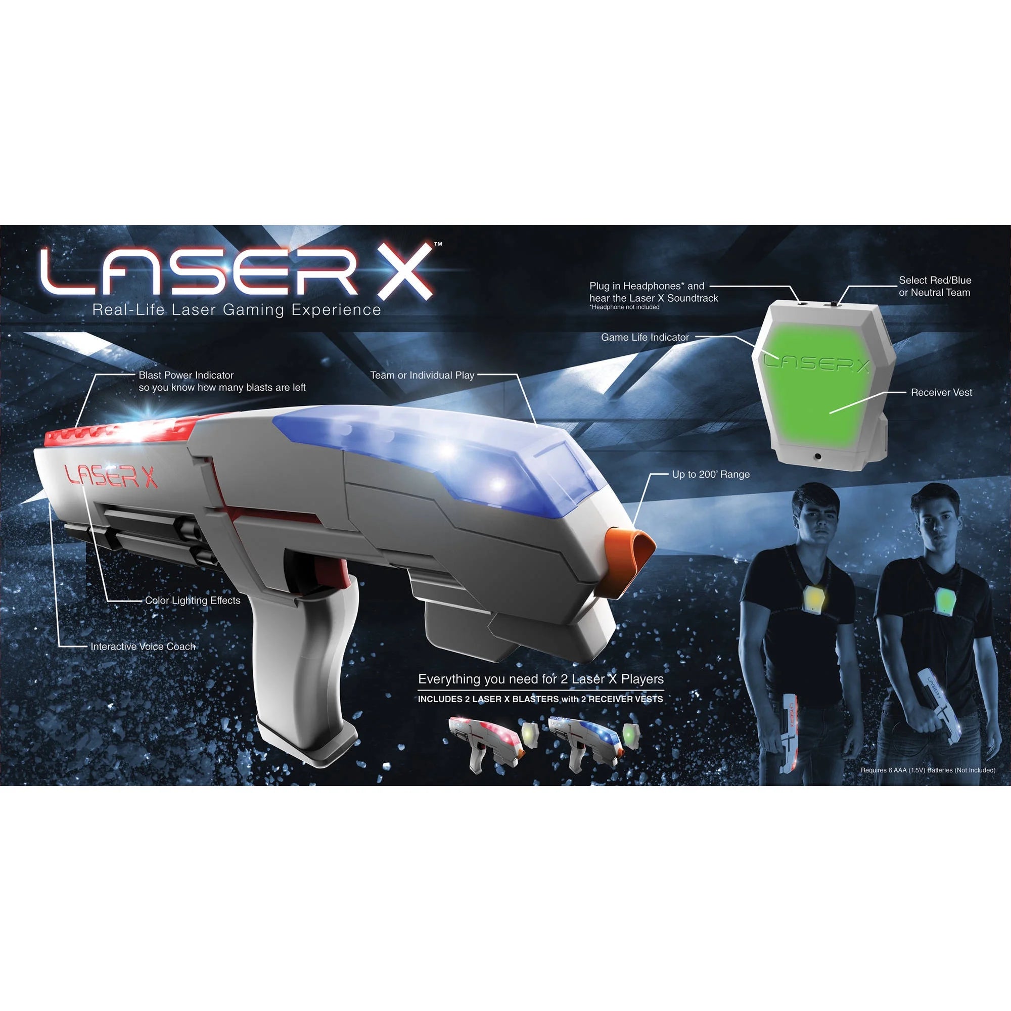Laser Tag Blaster Double Set - Recommended for Ages 6 Years and Up