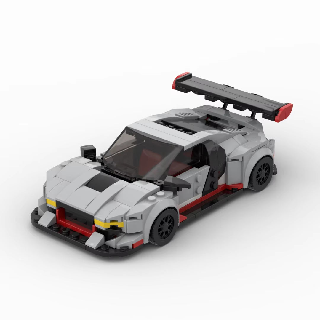 MOC-69755 R8 GT Racing Sports Car Vehicle Racer Building Blocks Brick Creative Garage Toys for Boys