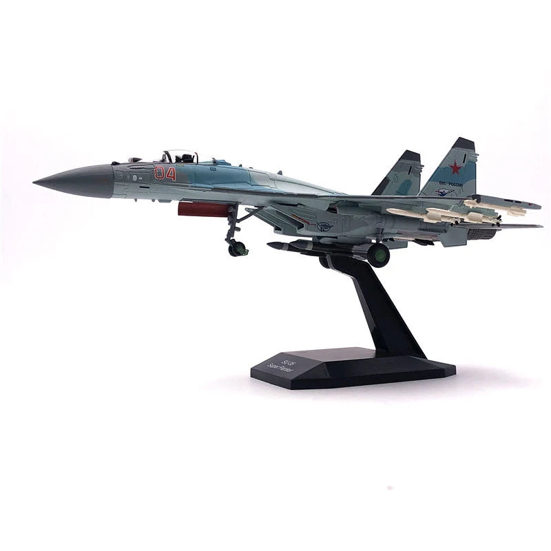 Jason TUTU Aircraft Plane Model 1/100 Russian Air Force Fighter Su 35 Airplane Alloy Model Diecast 1:100 Metal Planes