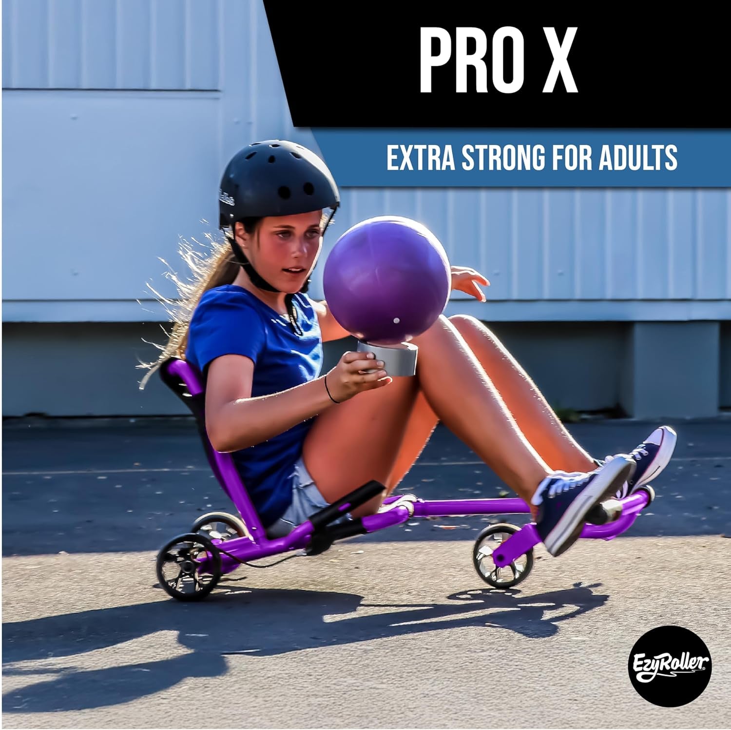 Pro X Ride on Toy for Kids and Adults, Ages 9+, up to 220 Lbs - Purple