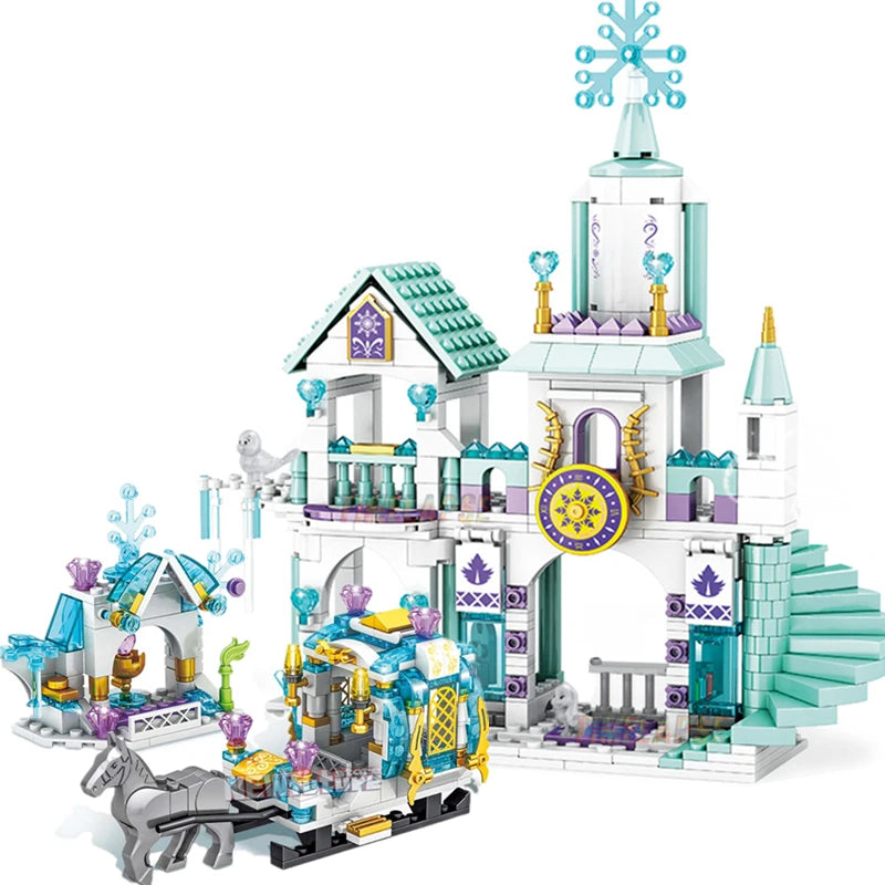 DIY Girls Castles House Carriages Building Blocks Kits Bricks Classic Model Kids Toys for Children Gift
