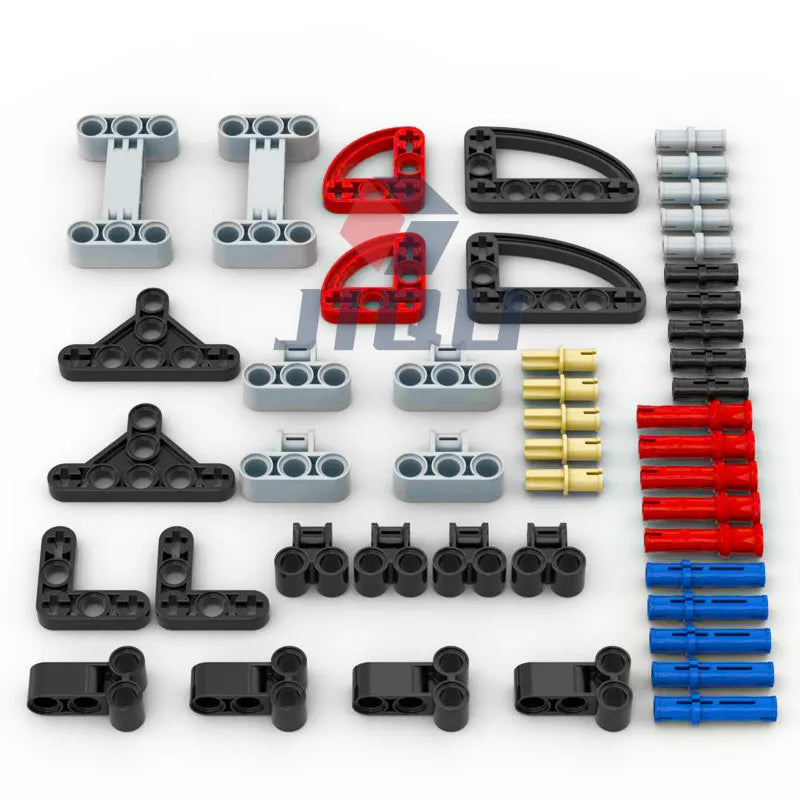 MOC Technology Bricks Accessory Bulk Gear Cross Axles Pin Set Compatible High-Tech Building Blocks DIY Car Bulk Educational Toys