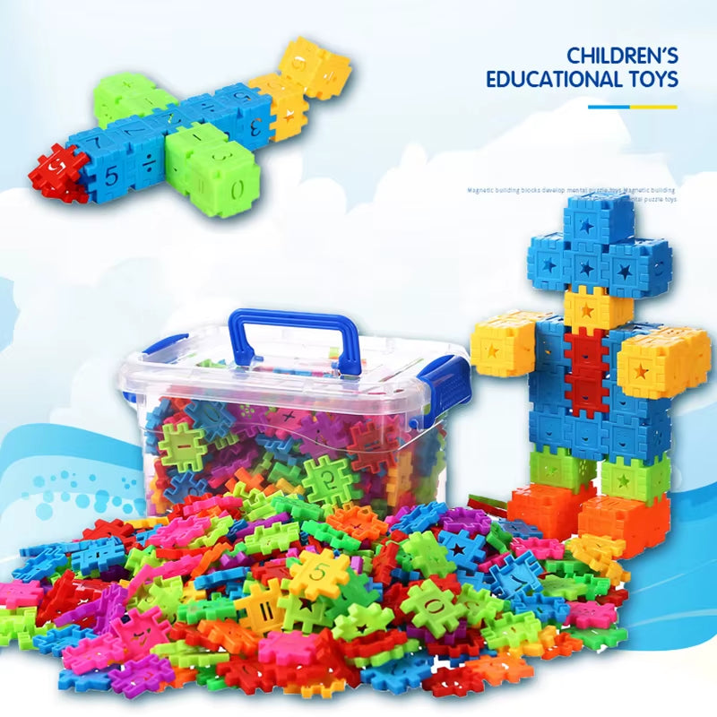 88Pcs Digital Letter Cube Building Blocks Assembly DIY Creative Bricks with Storage Box Baby Early Education Toys for Children