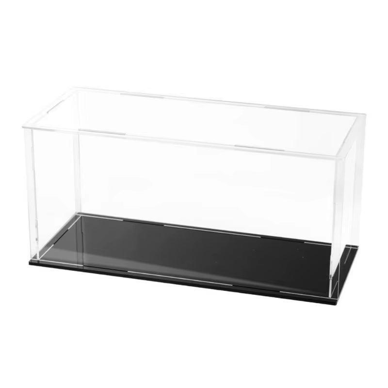 Acrylic Clear Display Show Case for 1/18 Diecast Model Toy Car Black Base Dustproof Storage Box