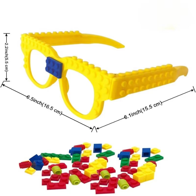 DIY Building Bricks Glasses Building Blocks Games for Kids Creative Building Block Birthday Party Favors, Carnival Party Games