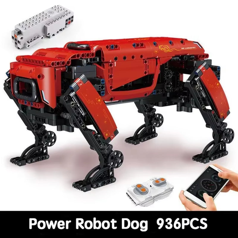 936PCS RC Power Robot Dog Building Blocks 15066 Technical Robot Toys Motorized Boston Dynamics Big Alpha Dog Model Bricks Gifts
