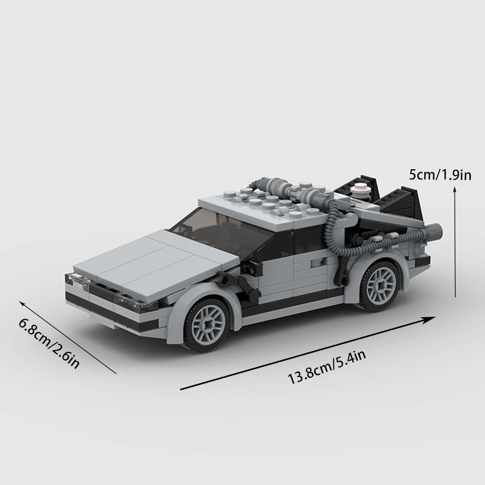 BACK to the FUTURE Delorean MOC Building Blocks City Sports Racing Vehicle DIY Bricks Toy for Christmas Gift