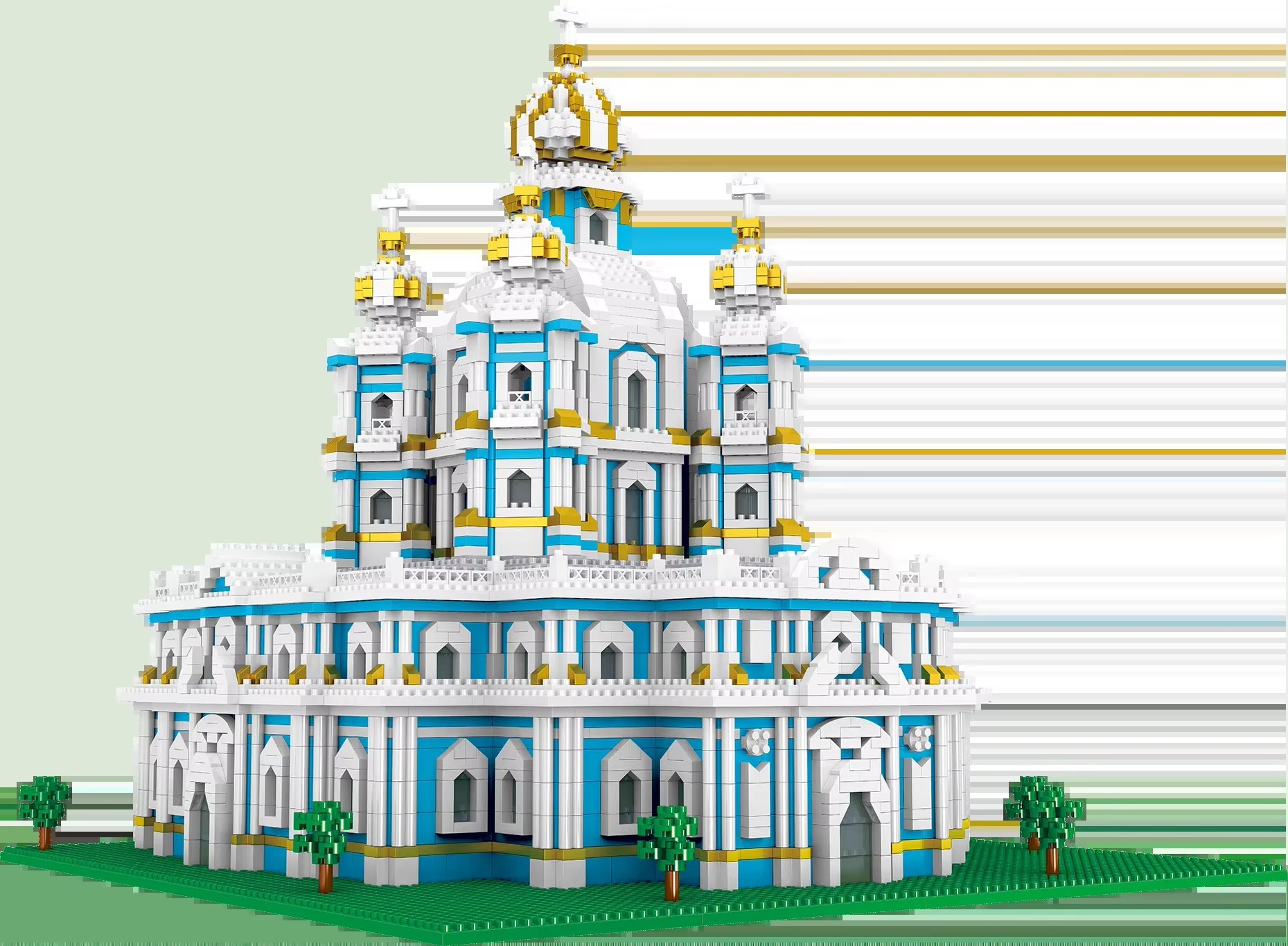 3737PCS Smolny Church Model Building Blocks World Famous Attractions Architectural Street View Bricks DIY Toys Holiday Gifts